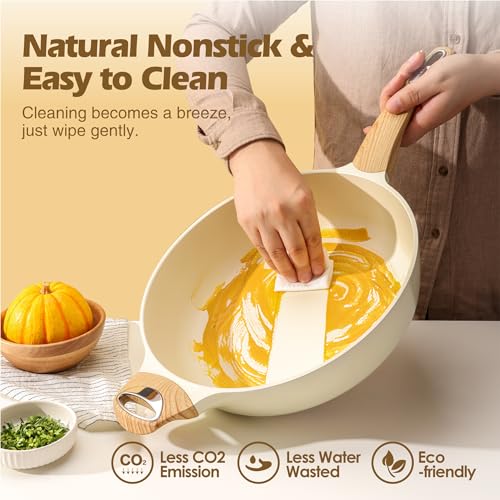 SENSARTE 12 Inch Nonstick Deep Frying Pan - Image 4