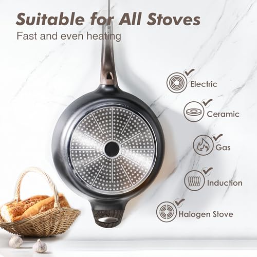 SENSARTE Nonstick Frying Pan Skillet With Lid - Image 3