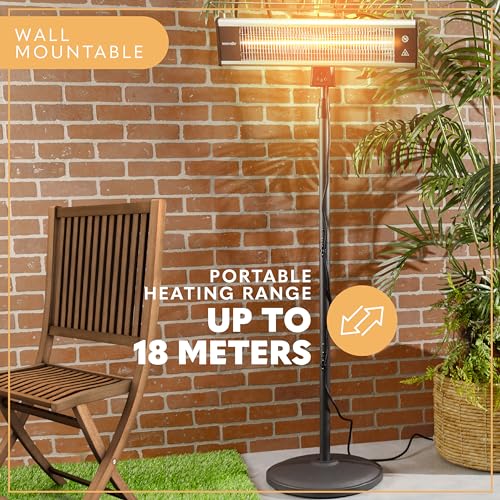 SereneLife Infrared Electric Patio Heater, Portable Stand, 1500 W - Image 5