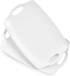 LYEOBOH Serving Tray With Handles, Large Rectangle