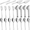 BEWOS Serving Utensils 20-Piece Stainless Steel Set