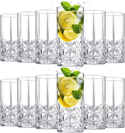 Uiifan Set Of 12 Tall Highball Glasses