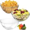 TOPZEA Set Of 3 Clear Plastic Serving Bowls