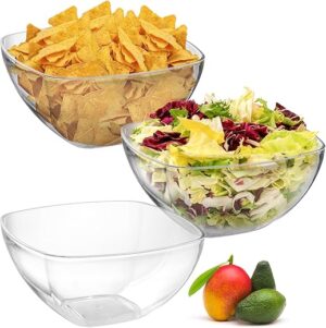 TOPZEA Set Of 3 Clear Plastic Serving Bowls
