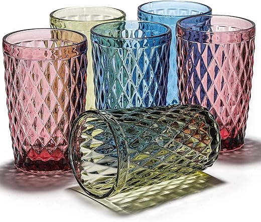 ZOOFOX Set Of 6 Colored Drinking Glasses