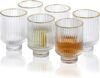 G Set Of 6 Gold Rim Tumbler Glasses