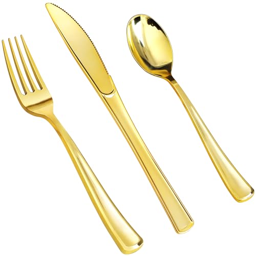 SETUP Disposable Gold Combo Cutlery Set 160 Count - Image 2