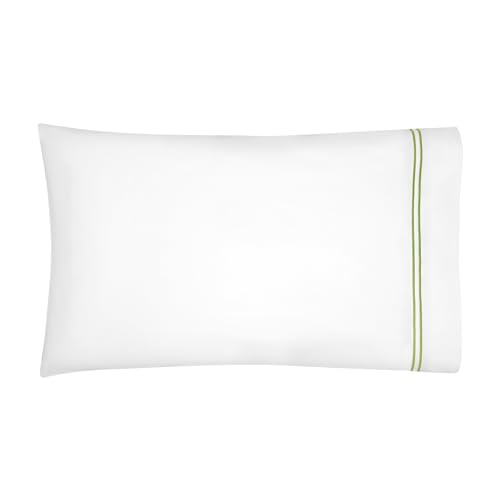 Sferra Grande Hotel King Sheet Set - White/Fern - Image 4