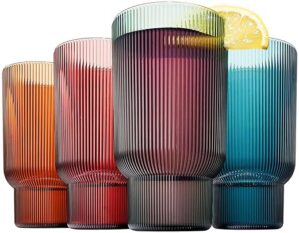 Khen Shatterproof Acrylic Tall Drinking Glasses Set