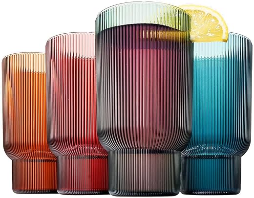 Khen Shatterproof Acrylic Tall Drinking Glasses Set