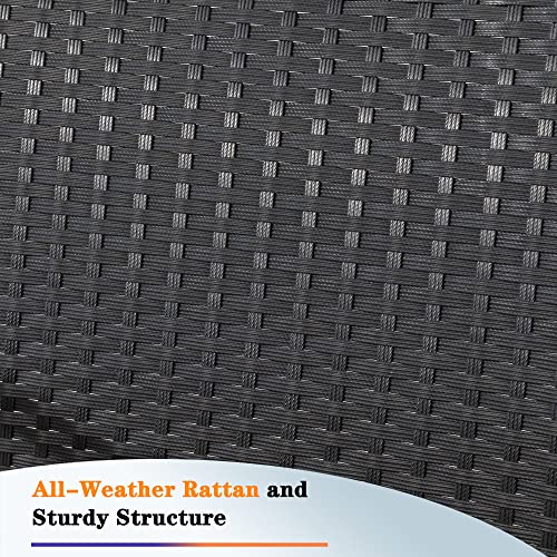 Shintenchi 3 Piece Outdoor Wicker Bistro Set - Image 2