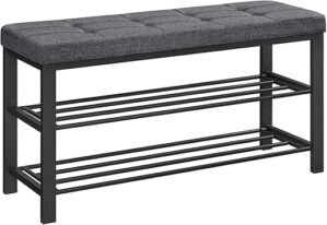 SONGMICS Shoe Bench With Cushion And Shelf