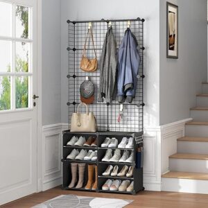 MAGINELS Shoe Organizer Storage With Coat Hanger