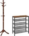 VASAGLE Shoe Rack & Coat Stand Bundle