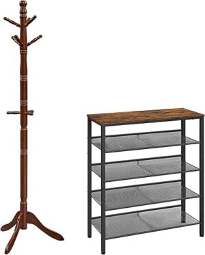 VASAGLE Shoe Rack & Coat Stand Bundle