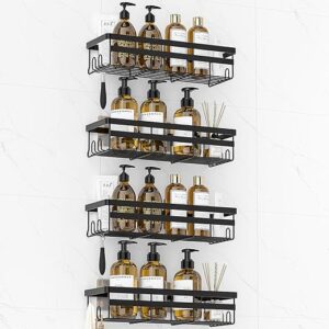 WOWBOX Shower Caddies 4 Pack – Adhesive Hanging Shelves