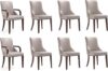 Manhattan Comfort Shubert Modern Velvet & Faux Leather Dining Chairs