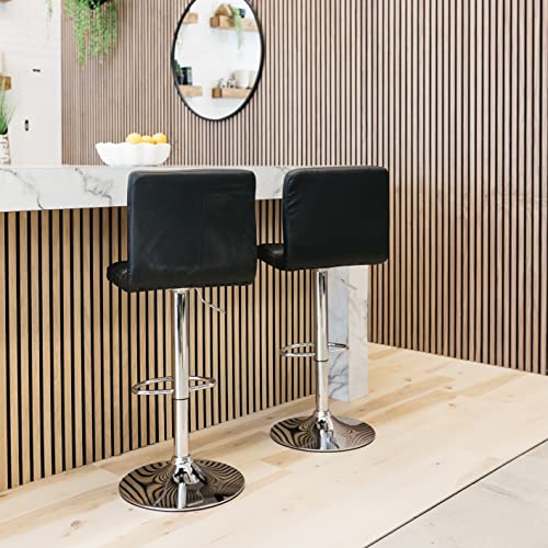 Signature Design by Ashley Bellatier Adjustable Swivel Bar Stool, Black - Image 4