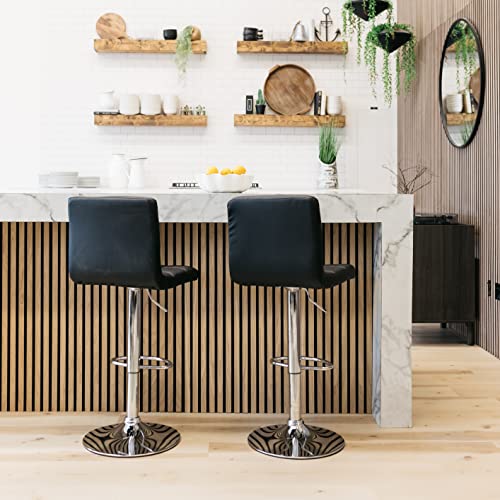 Signature Design by Ashley Bellatier Adjustable Swivel Bar Stool, Black - Image 2