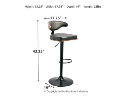 Signature Design by Ashley Bellatier Mid-Century Adjustable Bar Stool - Image 3