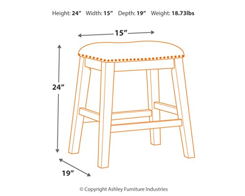 Signature Design by Ashley Caitbrook Rustic Counter Height Barstool, Gray - Image 3