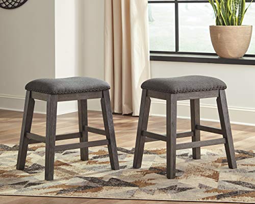 Signature Design by Ashley Caitbrook Rustic Counter Height Barstool, Gray - Image 2