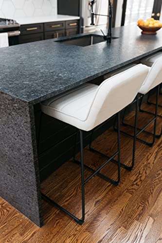 Signature Design by Ashley Nerison Contemporary Upholstered Barstool, Off-White - Image 2