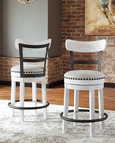 Signature Design by Ashley Valebeck Modern Swivel Counter Barstool - Image 2