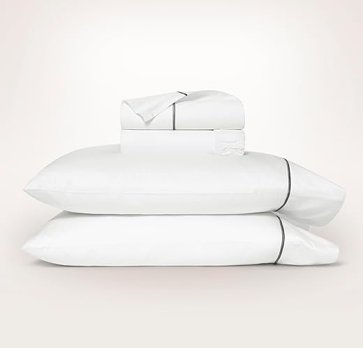BOLL & BRANCH Signature Embroidered Split King Sheet Set