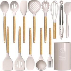 oannao Silicone Cooking Utensils Set – 446°F Heat Resistant