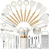 Umite Chef Silicone Kitchen Utensil Set, 34PCS Heat Resistant