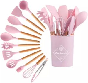 Karangrad Silicone Kitchen Utensils Set With Holder