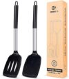 BUNDLEPRO Silicone Turner Cooking Utensils, Black