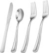 Liacere Silver Plastic Cutlery Set – 200Pcs