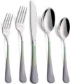 DINYWOW Silverware Set For 4, Green/Gray Handles