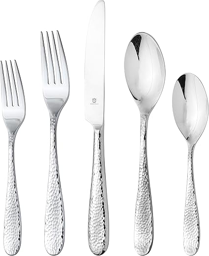 D DANIALLI Silverware Set For 8, Modern Fidenza