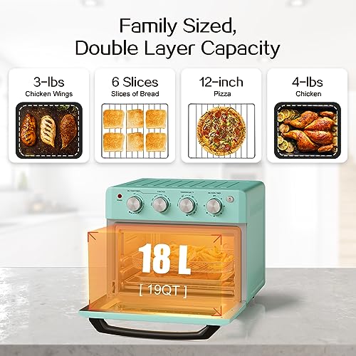 SIMOE Retro Toaster Oven - 19QT Air Fryer Combo - Image 5