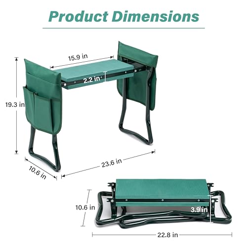 Simple Deluxe Garden Kneeler And Seat With Tool Pouch - Image 2