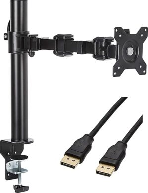 Amazon Basics Single Monitor Stand With DisplayPort Cable