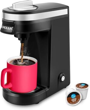 CHULUX Single Serve Coffee Maker, Black