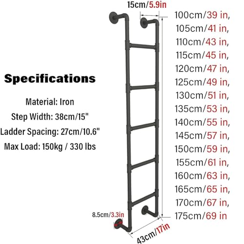 SJHKXAHY Basement Escape Ladder For Egress Window - Image 2