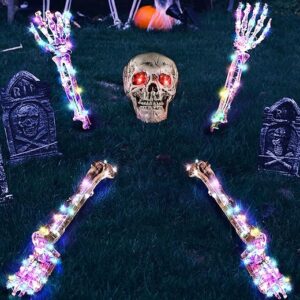 Tomoyou Skeleton Stakes With LED Light Skulls