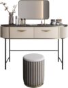 Suuim Slate Dressing Table And Chair Combination (D Light Grey)