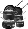 LEGEND COOKWARE Slick 10 Pc Hard Anodized Cookware Set