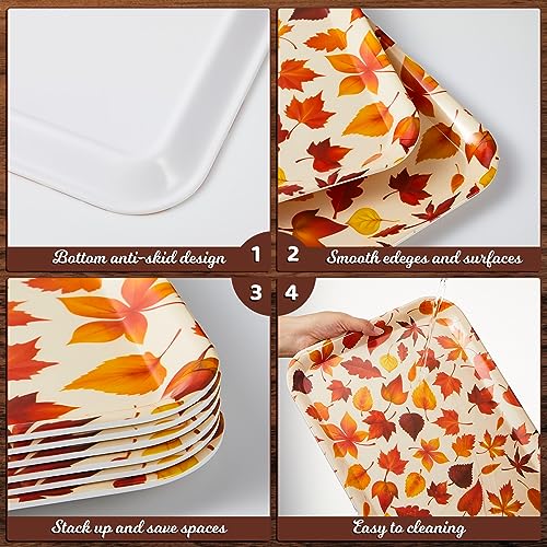 Sliner Thanksgiving Melamine Fall Leaves Platter - Image 3