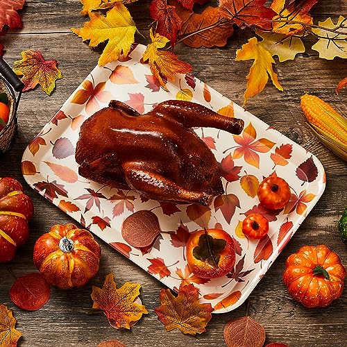 Sliner Thanksgiving Melamine Fall Leaves Platter - Image 5