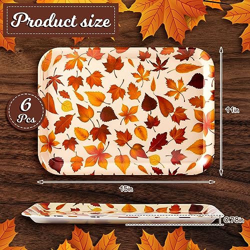 Sliner Thanksgiving Melamine Fall Leaves Platter - Image 2
