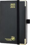 POPRUN Small Academic Planner 2023-2024 Leather
