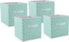 DII Small Aqua Polyester Storage Bin Set