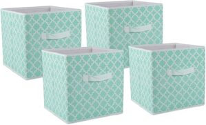 DII Small Aqua Polyester Storage Bin Set